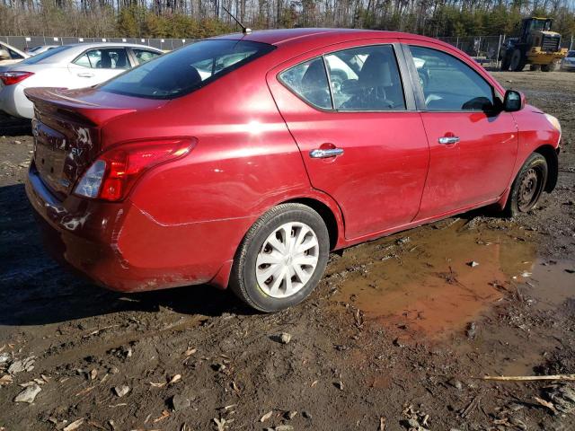 3N1CN7AP5DL821271 - 2013 NISSAN VERSA S RED photo 3