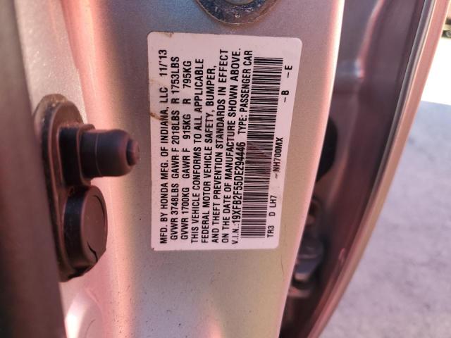 19XFB2F55DE294446 - 2013 HONDA CIVIC LX SILVER photo 12