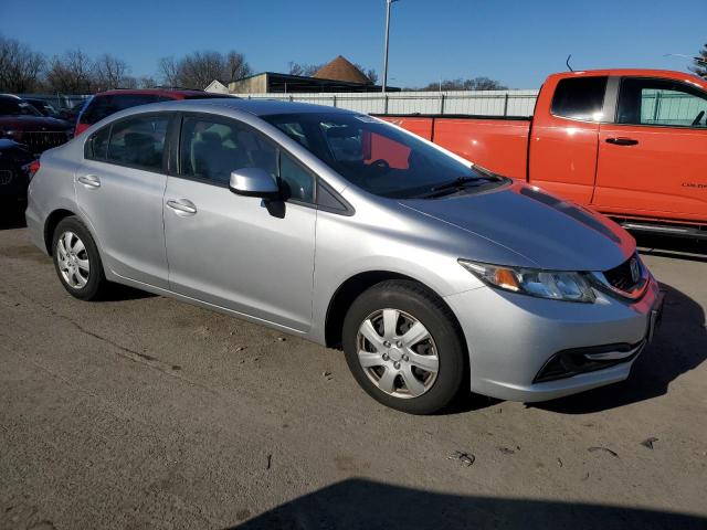 19XFB2F55DE294446 - 2013 HONDA CIVIC LX SILVER photo 4