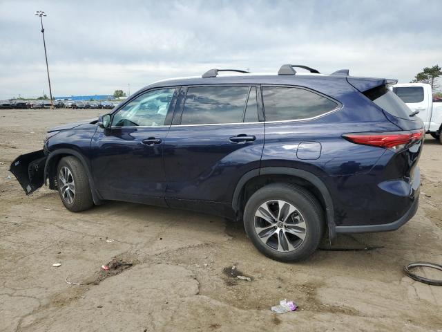 5TDGZRBHXNS564139 - 2022 TOYOTA HIGHLANDER XLE BLUE photo 2