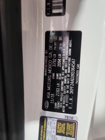 3KPF24AD2KE064547 - 2019 KIA FORTE FE 白色 照片 13