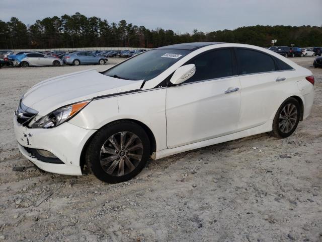 5NPEC4AC2EH898320 - 2014 HYUNDAI SONATA SE WHITE photo 1