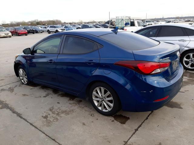 KMHDH4AE2FU253880 - 2015 HYUNDAI ELANTRA SE BLUE photo 2