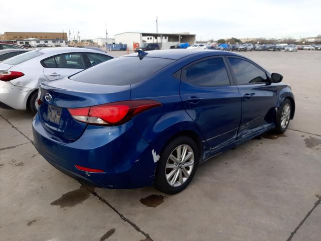 KMHDH4AE2FU253880 - 2015 HYUNDAI ELANTRA SE BLUE photo 3