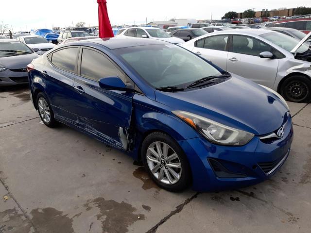 KMHDH4AE2FU253880 - 2015 HYUNDAI ELANTRA SE BLUE photo 4