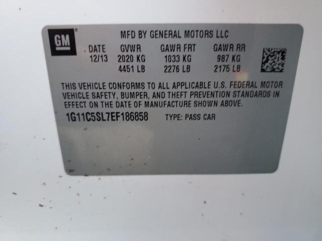 1G11C5SL7EF186858 - 2014 CHEVROLET MALIBU 1LT WHITE photo 12