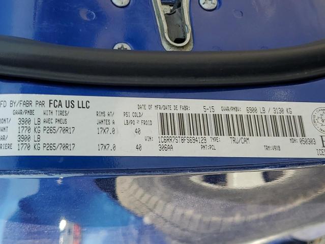 1C6RR7ST8FS694129 - 2015 RAM 1500 ST BLUE photo 12