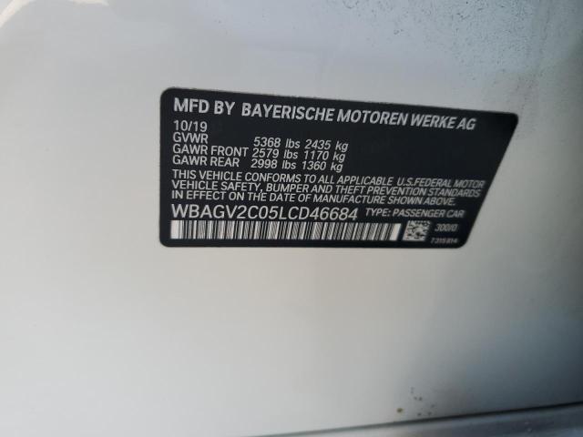 WBAGV2C05LCD46684 - 2020 BMW 840I WHITE photo 12