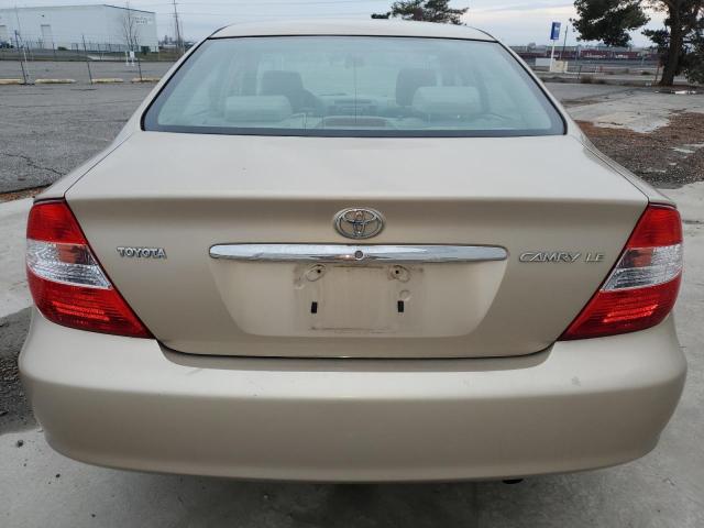 4T1BE32K52U053472 - 2002 TOYOTA CAMRY LE GOLD photo 6