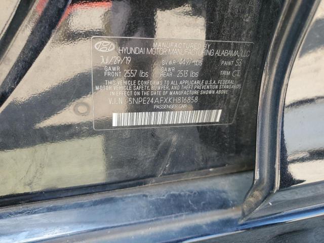 5NPE24AFXKH816858 - 2019 HYUNDAI SONATA SE 黑色 照片 12