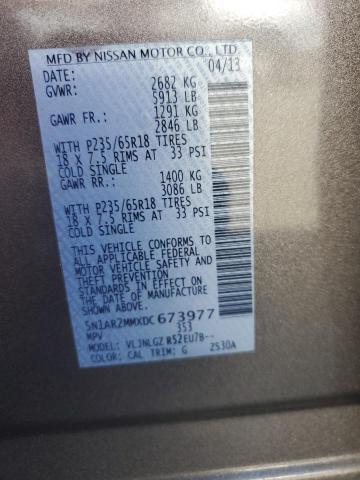 5N1AR2MMXDC673977 - 2013 NISSAN PATHFINDER S Brązowy zdjęcie 14