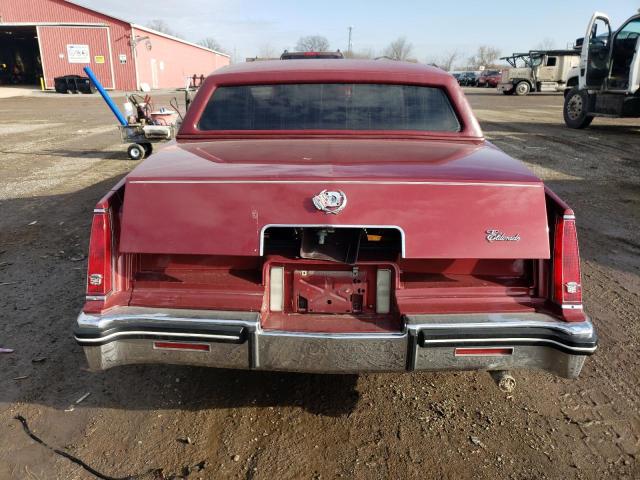 1G6EL5787FE675736 - 1985 CADILLAC ELDORADO RED photo 6