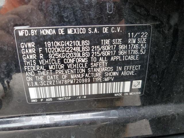 3CZRZ1H78PM720989 - 2023 HONDA HR-V EXL BLACK photo 14