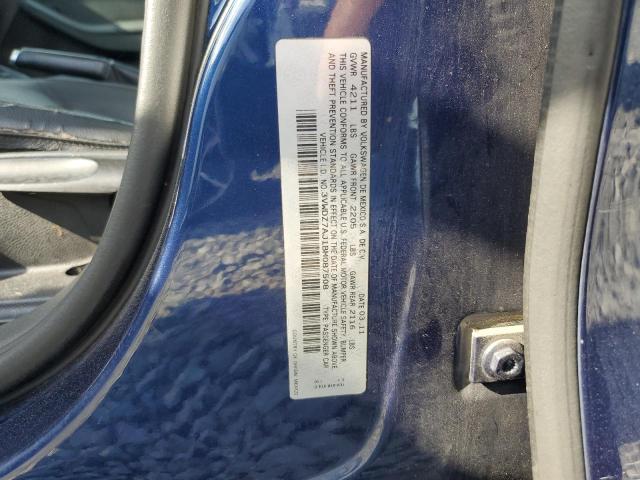 3VWDZ7AJ1BM087508 - 2011 VOLKSWAGEN JETTA SE BLUE photo 12