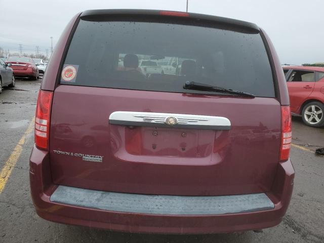 2A8HR54P08R832929 - 2008 CHRYSLER TOWN & COU TOURING MAROON photo 6