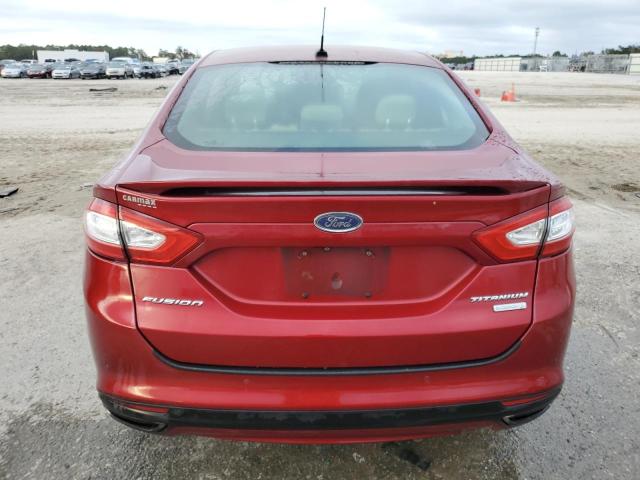 3FA6P0K98FR126588 - 2015 FORD FUSION TITANIUM RED photo 6