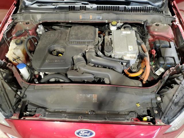 3FA6P0LU0KR126503 - 2019 FORD FUSION SE RED photo 11
