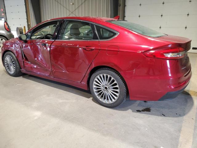 3FA6P0LU0KR126503 - 2019 FORD FUSION SE RED photo 2