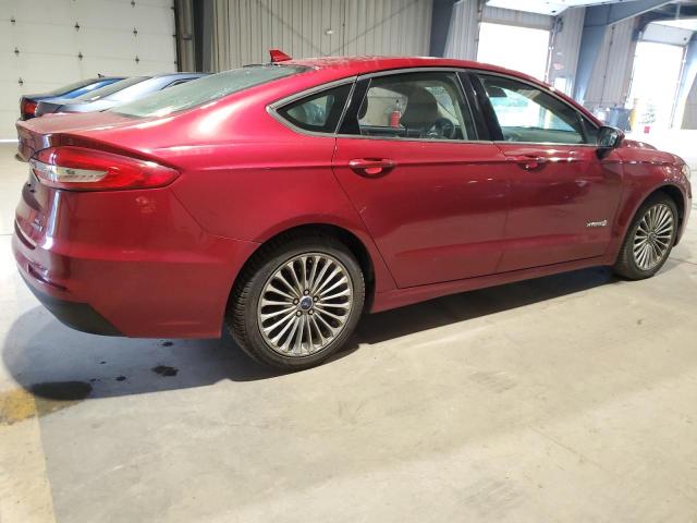 3FA6P0LU0KR126503 - 2019 FORD FUSION SE RED photo 3
