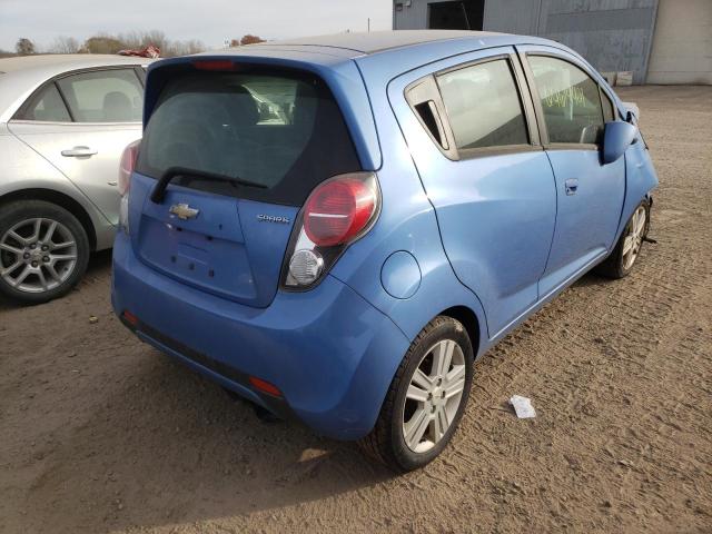 KL8CD6S94EC433075 - 2014 CHEVROLET SPARK 1LT BLUE photo 4