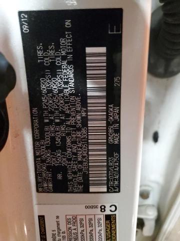 JTEBU5JR0D5113085 - 2013 TOYOTA 4RUNNER SR5 WHITE photo 13