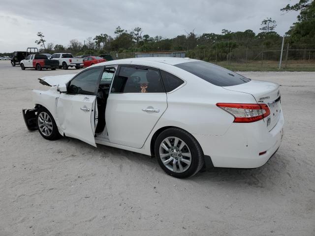 3N1AB7AP2DL713674 - 2013 NISSAN SENTRA S WHITE photo 2