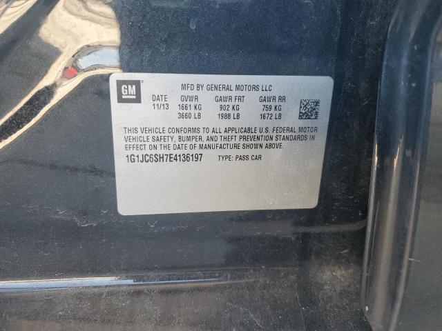 1G1JC6SH7E4136197 - 2014 CHEVROLET SONIC LT 黑色 照片 12