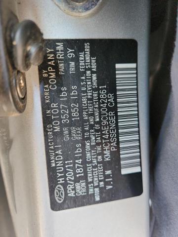 KMHCT4AE9CU042861 - 2012 HYUNDAI ACCENT GLS ვერცხლისფერი ფოტო 13