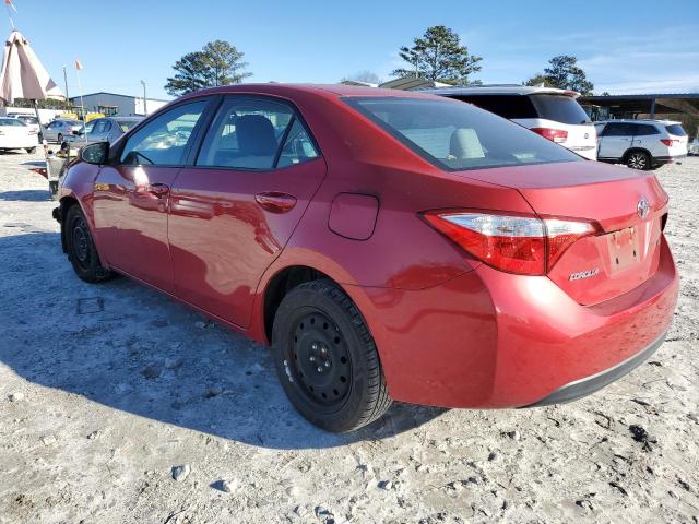 2T1BURHEXFC454756 - 2015 TOYOTA COROLLA L RED photo 2