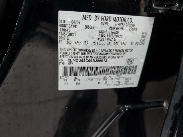 2LMDU68C99BJ09012 - 2009 LINCOLN MKX BLACK photo 13