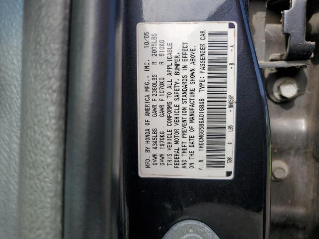 1HGCM66586A016846 - 2006 HONDA ACCORD EX BLUE photo 12