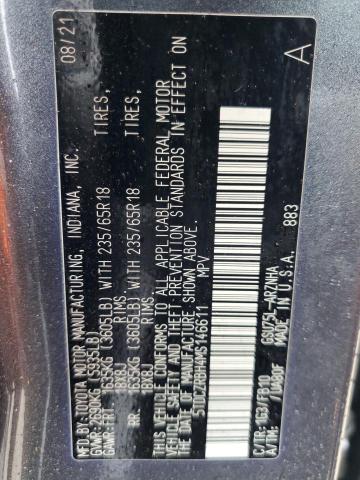 5TDCZRBH4MS146611 - 2021 TOYOTA HIGHLANDER L رمادي صورة 13