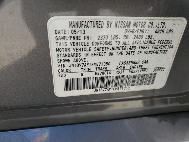 JN1BV7AP1EM671050 - 2014 INFINITI Q50 BASE Boz foto 12