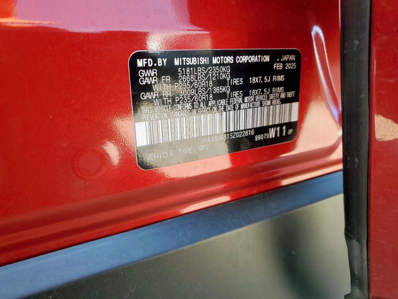 JA4J3UA81SZ022816 - 2025 MITSUBISHI OUTLANDER ES RED photo 13