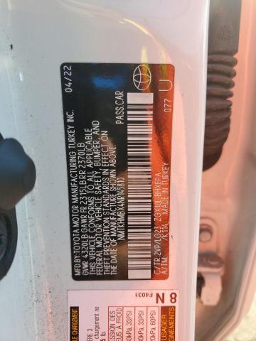 NMTKHMBX4NR145810 - 2022 TOYOTA C-HR XLE 白色 照片 12