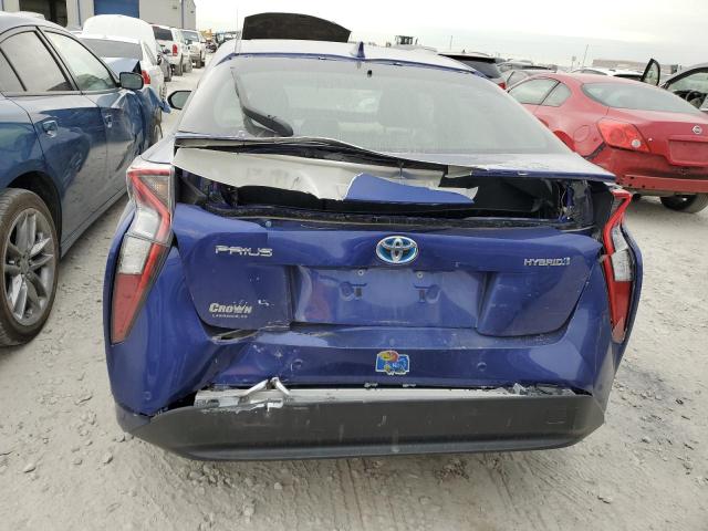 JTDKBRFU9J3583850 - 2018 TOYOTA PRIUS BLUE photo 6