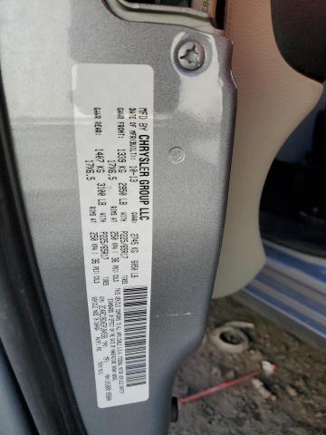 2C4RC1BGXER184536 - 2014 CHRYSLER TOWN & COU TOURING ვერცხლისფერი ფოტო 13