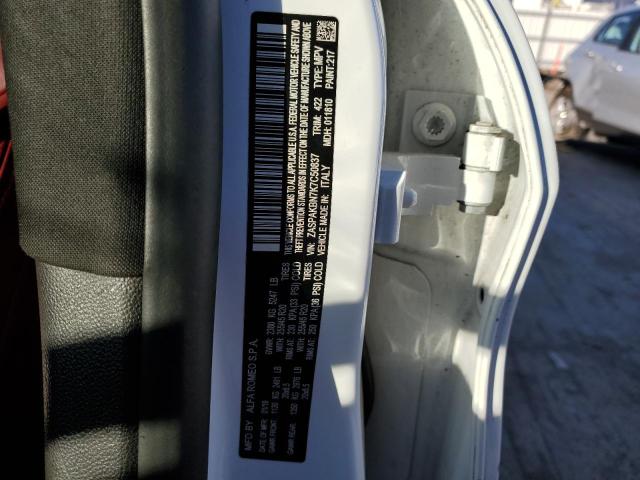 ZASPAKBN7K7C50837 - 2019 ALFA ROMEO STELVIO TI Սպիտակ լուսանկար 13