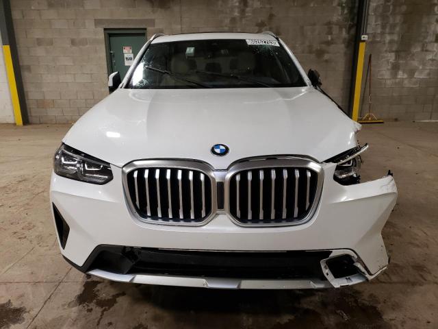 5UX53DP08N9M83619 - 2022 BMW X3 XDRIVE30I WHITE photo 5