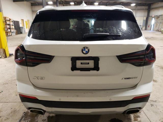 5UX53DP08N9M83619 - 2022 BMW X3 XDRIVE30I WHITE photo 6