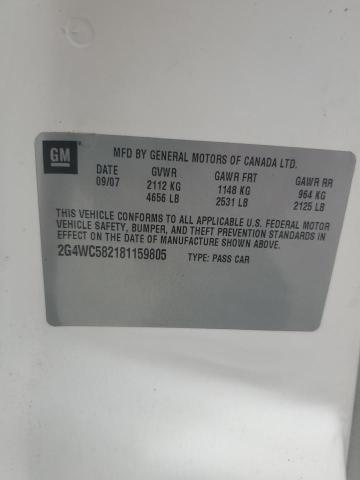 2G4WC582181159805 - 2008 BUICK LACROSSE CX Ağ foto 13