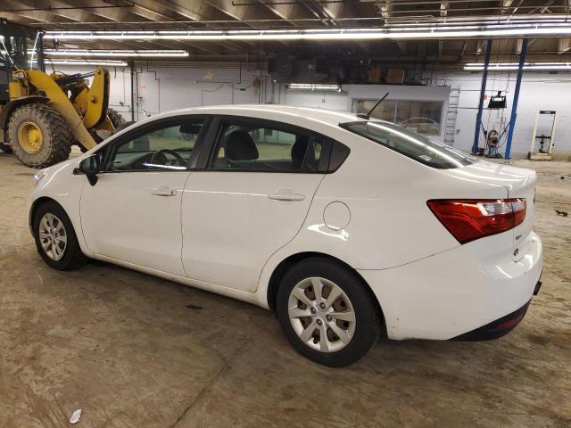 KNADM4A37E6401391 - 2014 KIA RIO LX WHITE photo 2