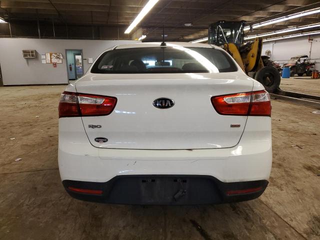 KNADM4A37E6401391 - 2014 KIA RIO LX WHITE photo 6