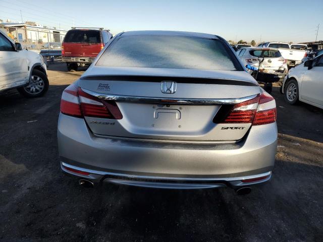 1HGCR2F61GA140672 - 2016 HONDA ACCORD SPORT SILVER photo 6