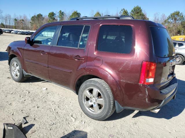 5FNYF4H58BB087837 - 2011 HONDA PILOT EXL MAROON photo 2