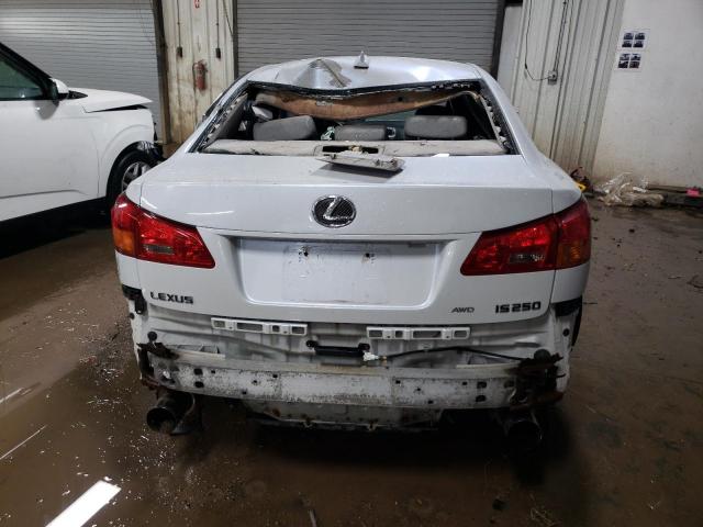 JTHCK262472012919 - 2007 LEXUS IS 250 WHITE photo 6