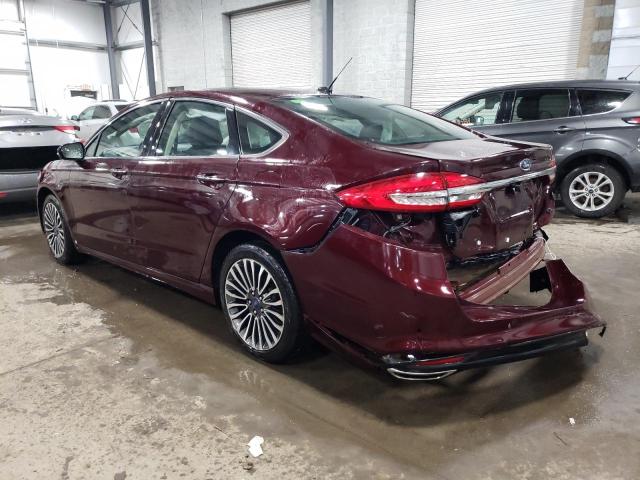 3FA6P0T90HR127381 - 2017 FORD FUSION SE BURGUNDY photo 2