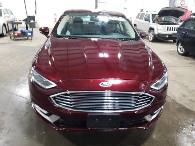 3FA6P0T90HR127381 - 2017 FORD FUSION SE BURGUNDY photo 5