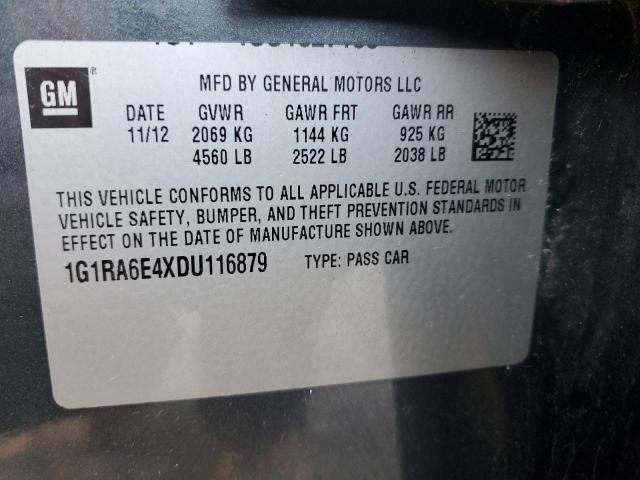 1G1RA6E4XDU116879 - 2013 CHEVROLET VOLT GRAY photo 12