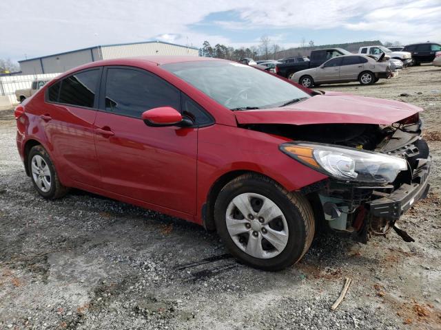 KNAFK4A64G5612436 - 2016 KIA FORTE LX RED photo 4